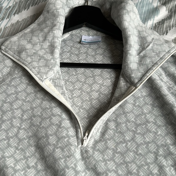 Columbia Womens Large Pullover 1/2 Zip Lightweight Jacket Gray White - Picture 6 of 8